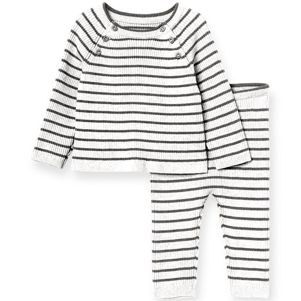 Cotton Knit Stripes Set